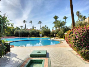 Marrakech Palmeraie appartement 3 ch 7 pers résidence avec piscine